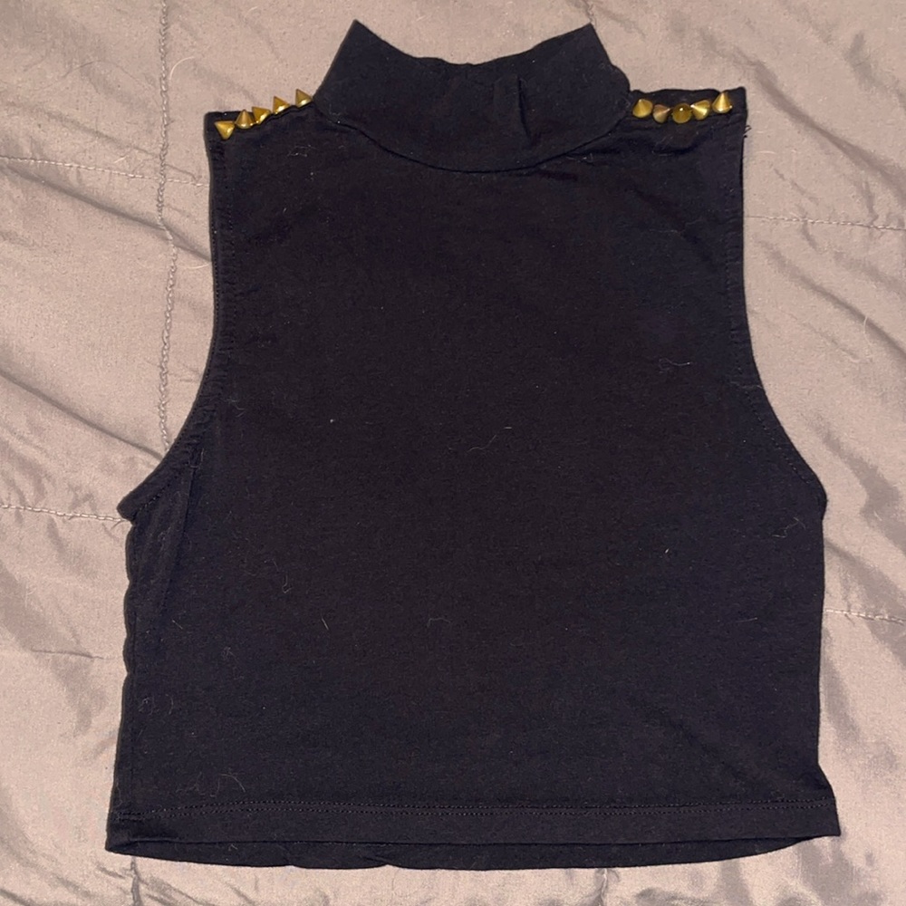 Punk Black Crop Top